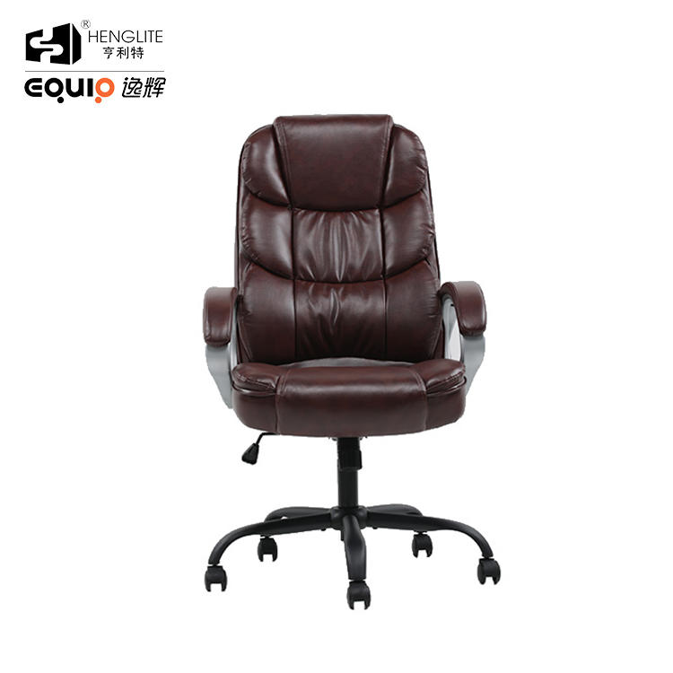 Brown EQ5012 High Back Leather Office Chair