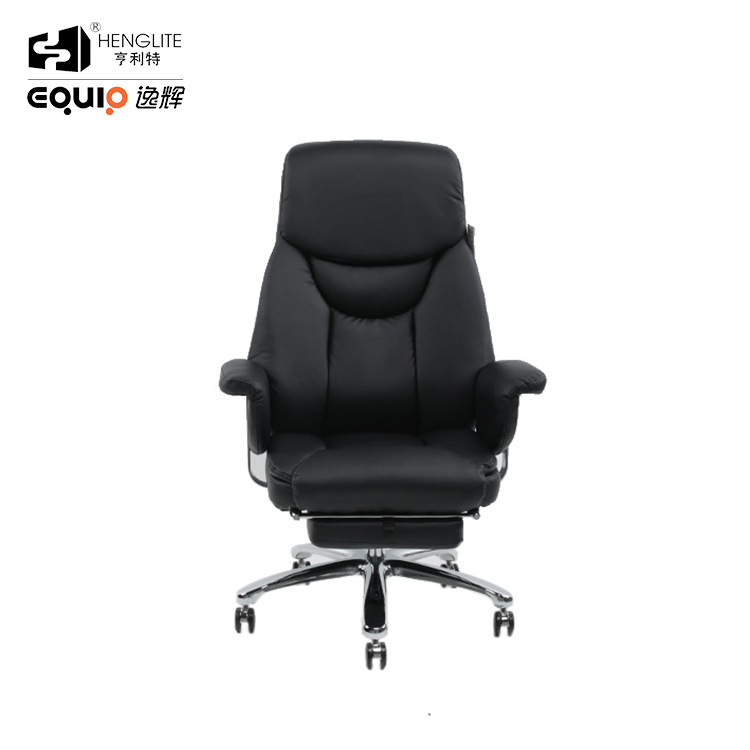 Black EQ5076 Big Size Office Chair With Footrest