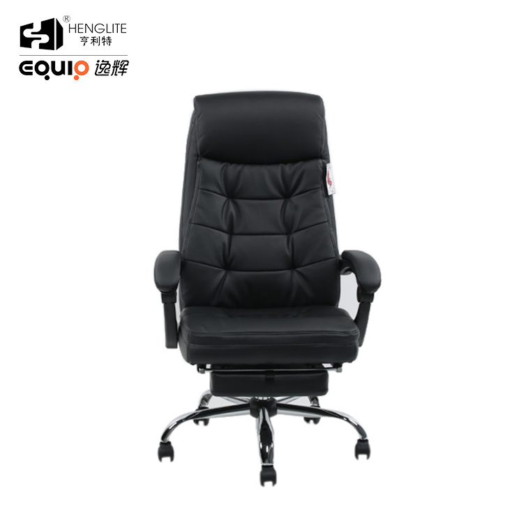 Black EQ5082 Big Size Office Chair With Footrest